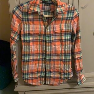 RALPH LAUREN | Orange Plaid Shirt